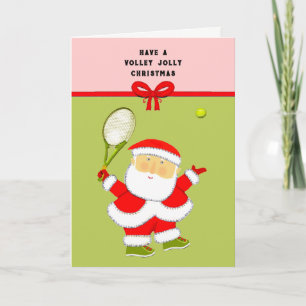 Carte de vœux de Noël de tennis