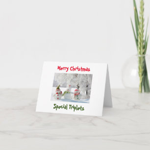 CARTE DE VŒUX DE NOËL DE TRIPLET