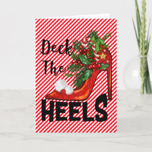 Carte de voeux de Noël Deck The Heels