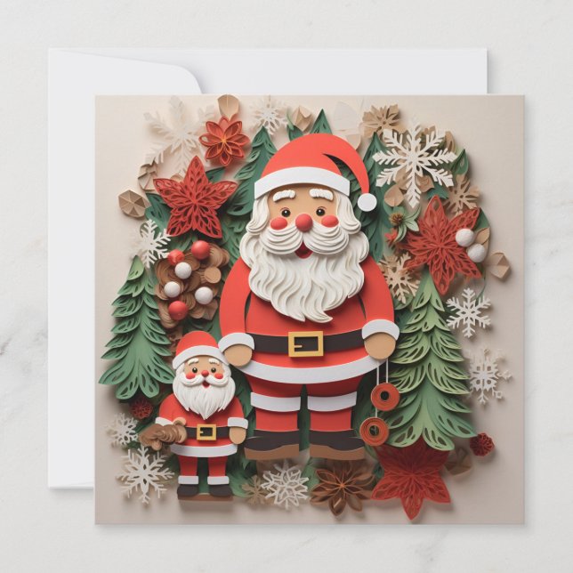 Carte de vœux de Noël décorée pour les fêtes (Devant)