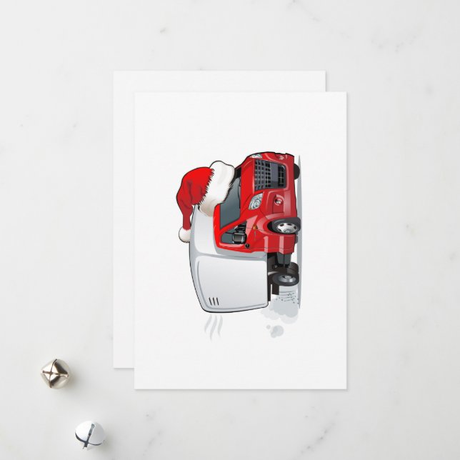 Carte de vœux de Noël dessin animé (Devant/Arrière en situation)