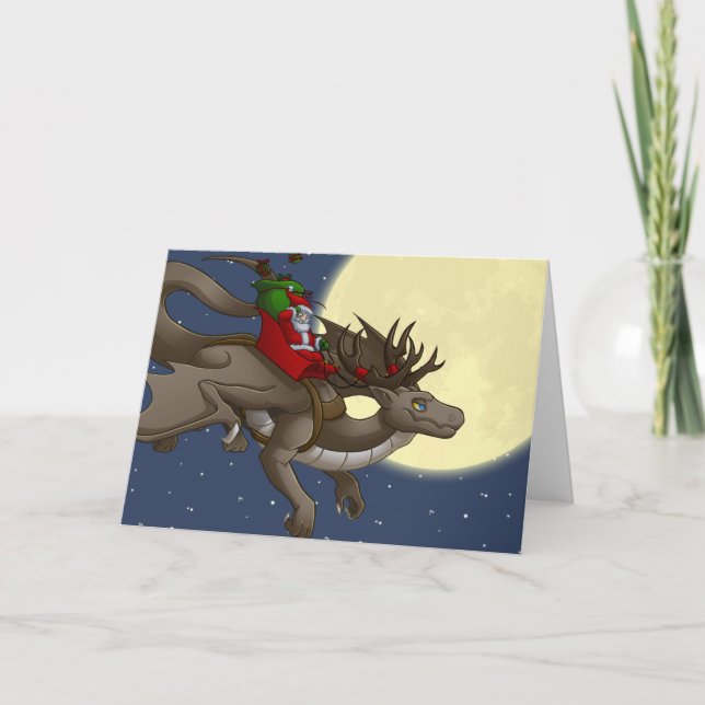Carte de voeux de Noël Dragon (Devant)