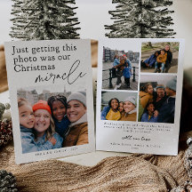 Carte de vœux de Noël drôle Miracle Photo