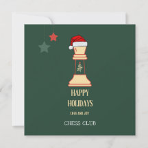 carte de vœux de Noël du club d'échecs