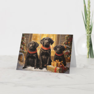 Carte de voeux de Noël du Labrador