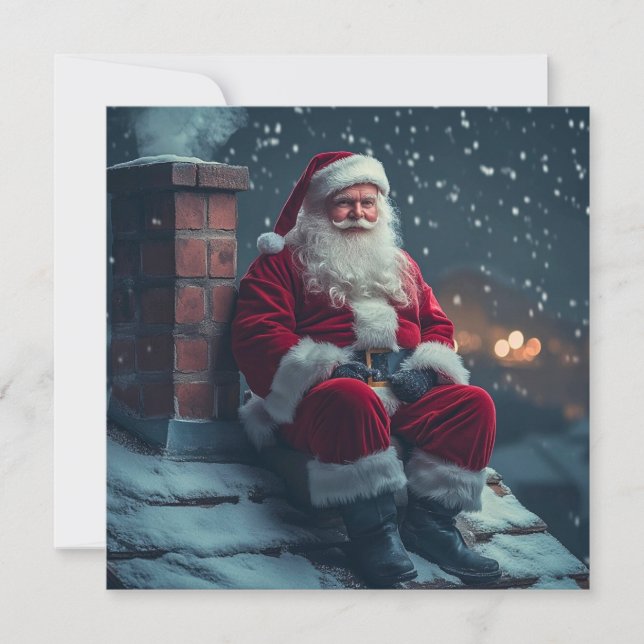 Carte de voeux de Noël du Père Noël (Devant)