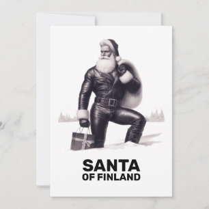 Carte de vœux de Noël du Père Noël de Finlande