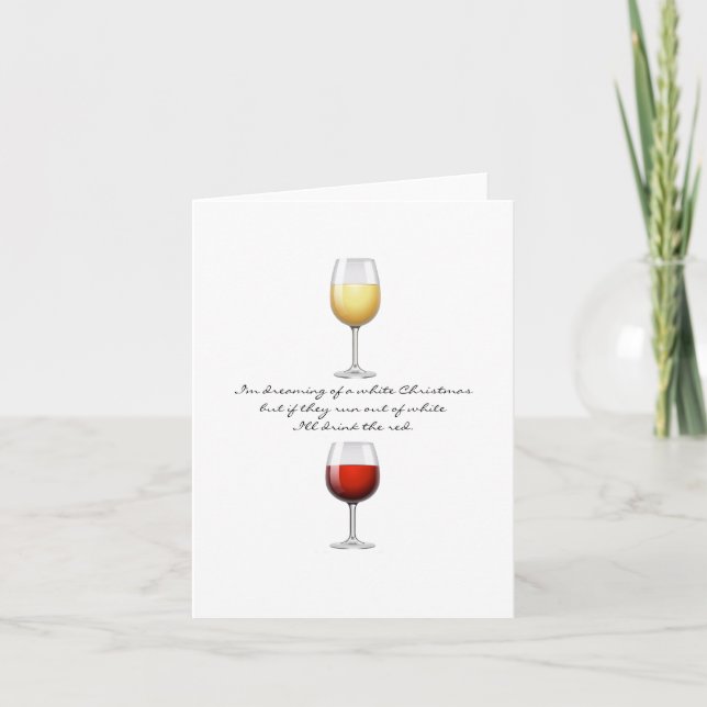 Carte de voeux de Noël du vin (Devant)