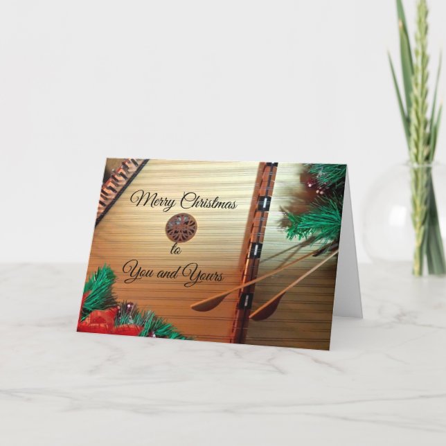 Carte de voeux de Noël Dulcimer (Devant)