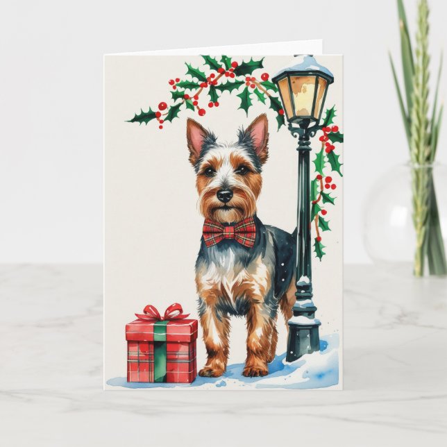 Carte de voeux de Noël écossaise Terrier Dog (Devant)