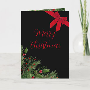 Carte de vœux de Noël élégante pliée