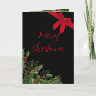 Carte de vœux de Noël élégante pliée