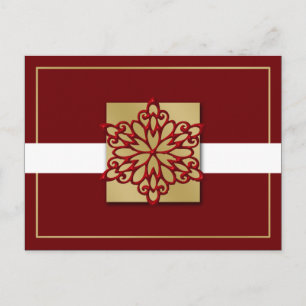 carte de vœux de Noël élégante rouge or Entreprise