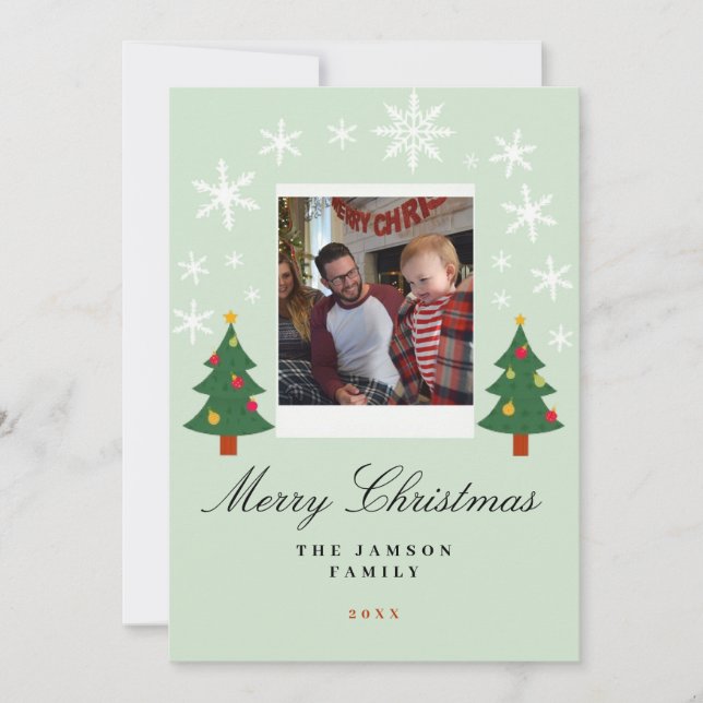 Carte de vœux de Noël en famille (Devant)