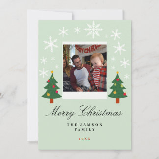 Carte de vœux de Noël en famille