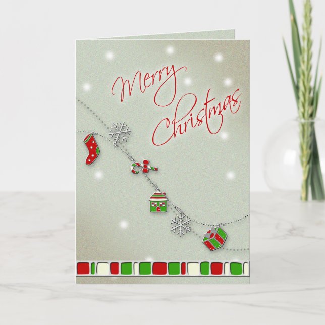 Carte de voeux de Noël Enamel Charms (Devant)