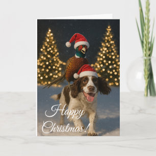 Carte de vœux de Noël English Springer Spaniel