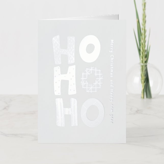 Carte de voeux de Noël et Nouvel An pliée (Recto)