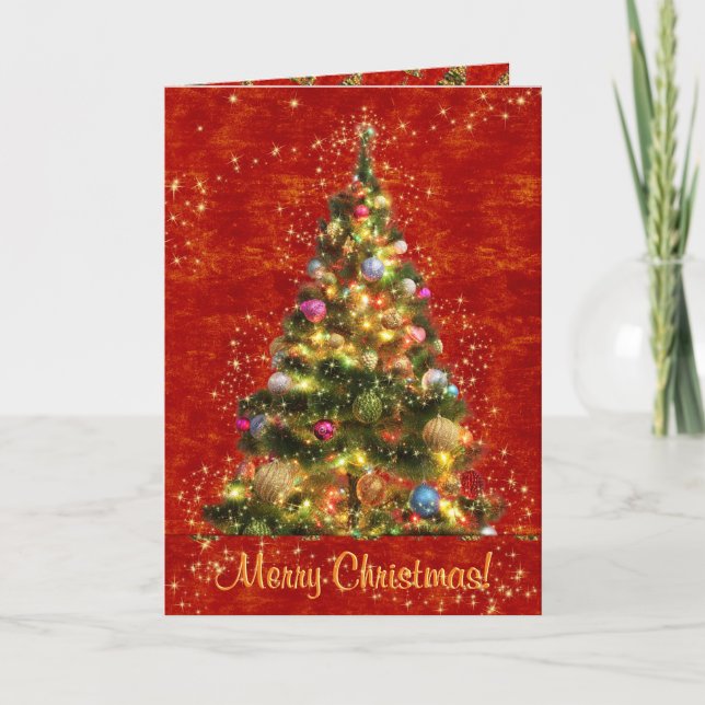 Carte de voeux de Noël étincelante (Devant)