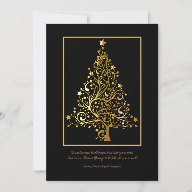 Carte de voeux de Noël étoilée (Devant)