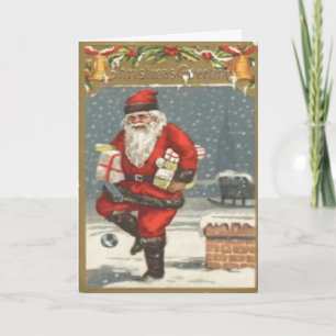 Carte de voeux de Noël Eve Père Noël