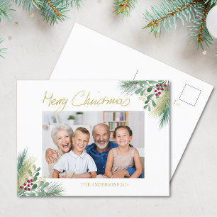 Carte de vœux de Noël familiale joyeuse photo