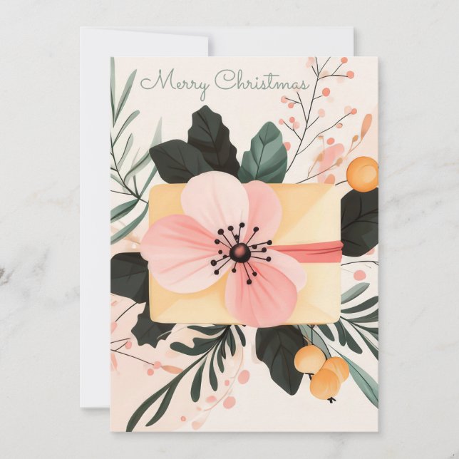 Carte de voeux de Noël Festive et élégante (Devant)