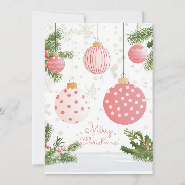 Carte de voeux de Noël Festive et élégante (Devant)