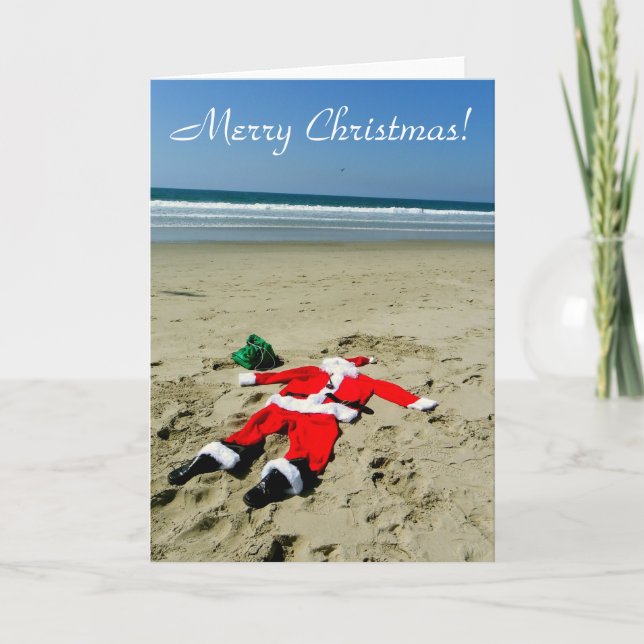 Carte de voeux de Noël Fun Beach! (Devant)