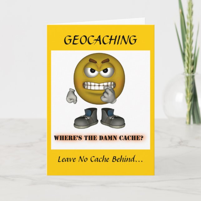 Carte de voeux de Noël Geocaching (Devant)