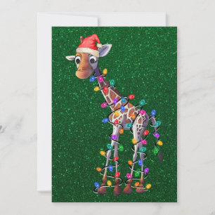 Carte de voeux de Noël Giraffe