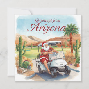 Carte de vœux de Noël Golf Arizona 