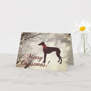 Carte de vœux de Noël Greyhound