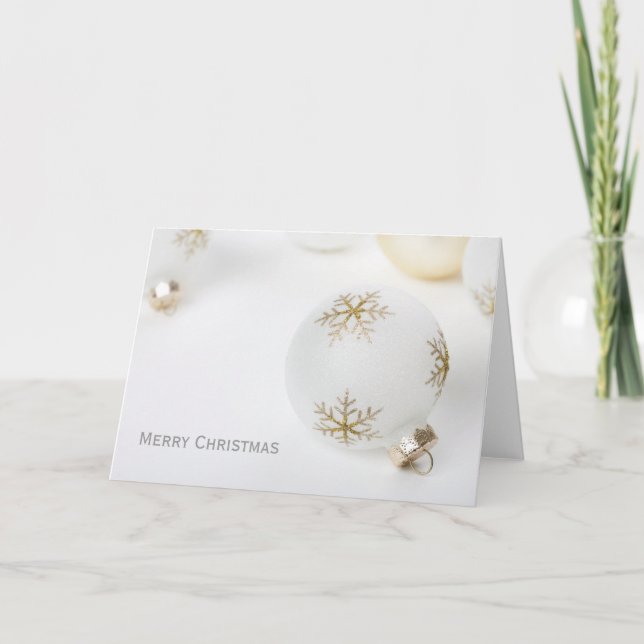 Carte de voeux de Noël haute clé avec ornement (Devant)