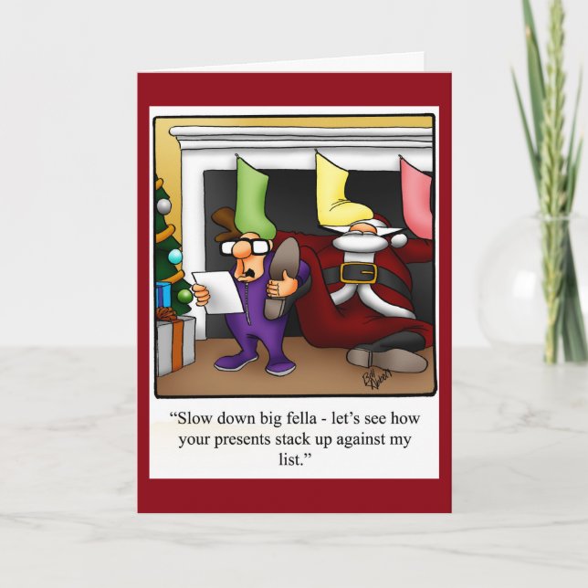 Carte de voeux de Noël Humour "Spectacles" (Devant)