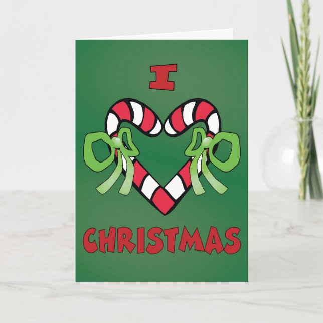 Carte de voeux de Noël I Love (Devant)