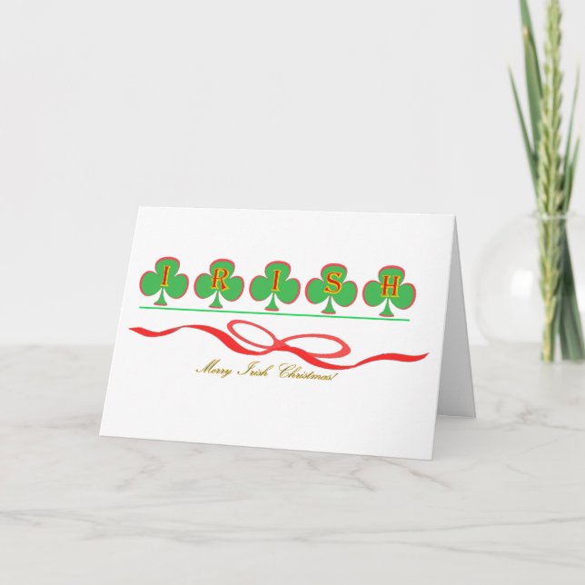 Carte de voeux de Noël irlandaise (Devant)