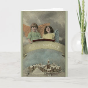 Carte de voeux de Noël italienne vintage