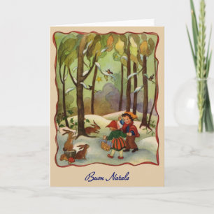 Carte de voeux de Noël italienne vintage