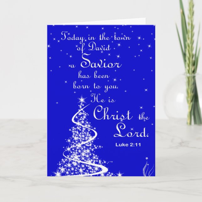 Carte de voeux de Noël/Jésus est sauveur (Devant)