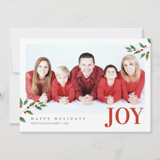 Carte de voeux de Noël JOIE photo (Devant)