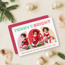Carte de voeux de Noël Joyeuse et brillante