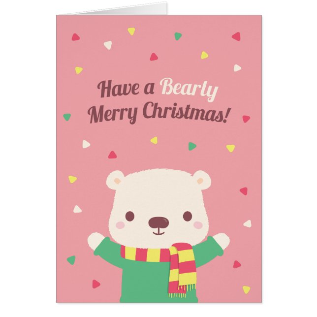 Carte de voeux de Noël Joyeux et joyeux (Devant)