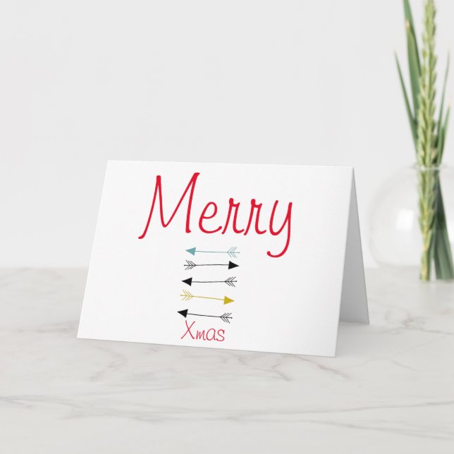 Carte de voeux de Noël Joyeux personnalisée (Devant)