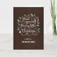 Carte de voeux de Noël Joyeux Type