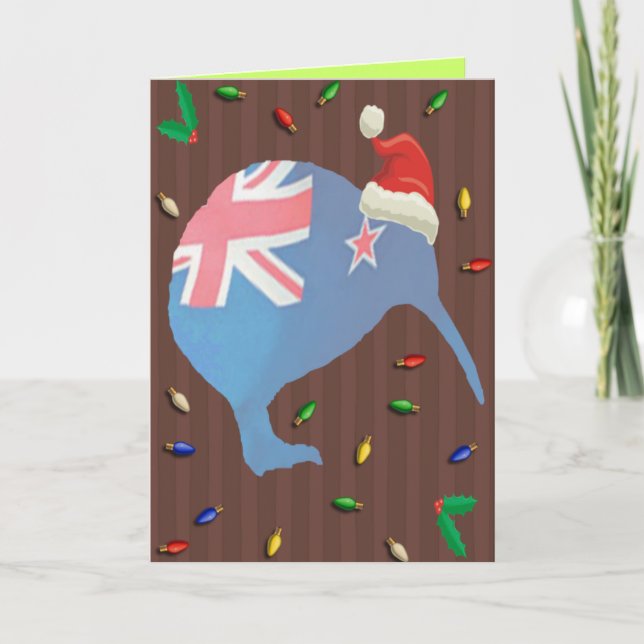 Carte de voeux de Noël Kiwi (Devant)