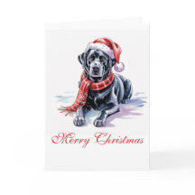 Carte de vœux de Noël Labrador
