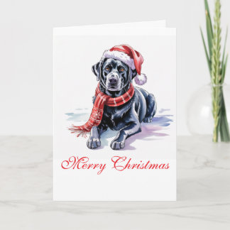 Carte de vœux de Noël Labrador