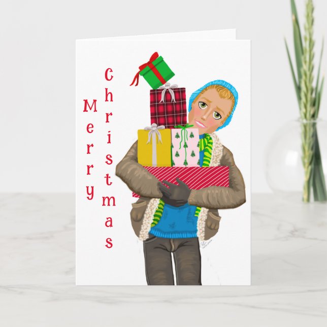 Carte de vœux de Noël "Livraison spéciale pour ell (Devant)