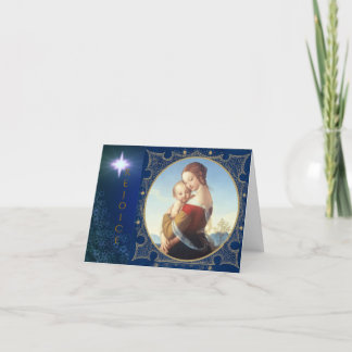 Carte de voeux de Noël "Madonna And Child"